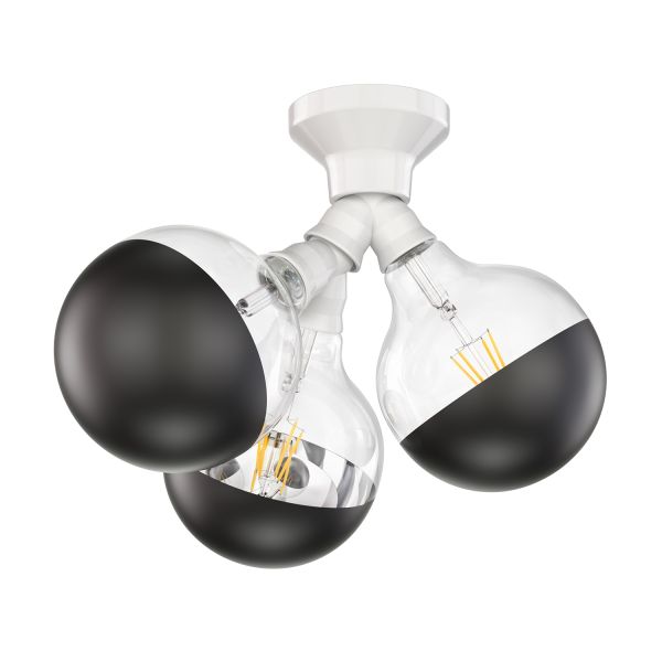 LED Deckenleuchte Elektra 3-flammig Kugel Porzellan (Leuchtmittel, Farbe wählbar)