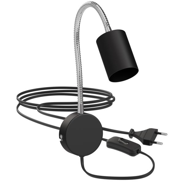 Leselampe WAIKA mit Schwanenhals, Stecker, Schalter schwarz matt, inkl. Smart Home RGBW GU10 LED Lampe, 5,41W, 473lm Hotsell