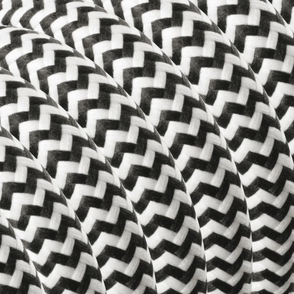 Textilkabel LEHA mit Stecker, Schalter und E27 Fassung, schwarz/weiß, 3m, inkl. Smart Home RGBW LED Lampe, 8,89W, 892lm Exklusivangebot