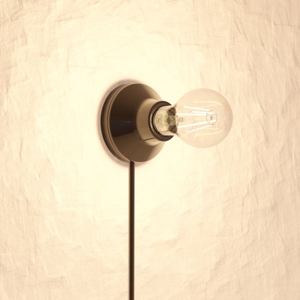 Wandleuchte Elektra Porzellan mit Stecker und Schalter, Smart Home (Farbe, Leuchtmittel wählbar) Vatertagsangebot