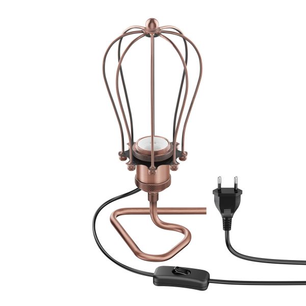 Tischlampe RETRA, Schalter, E27 Fassung, Käfig-Schirm (Farbe wählbar) Tischlampe RETRA, Schalter, E27 Fassung, Käfig-Schirm (Farbe wählbar)