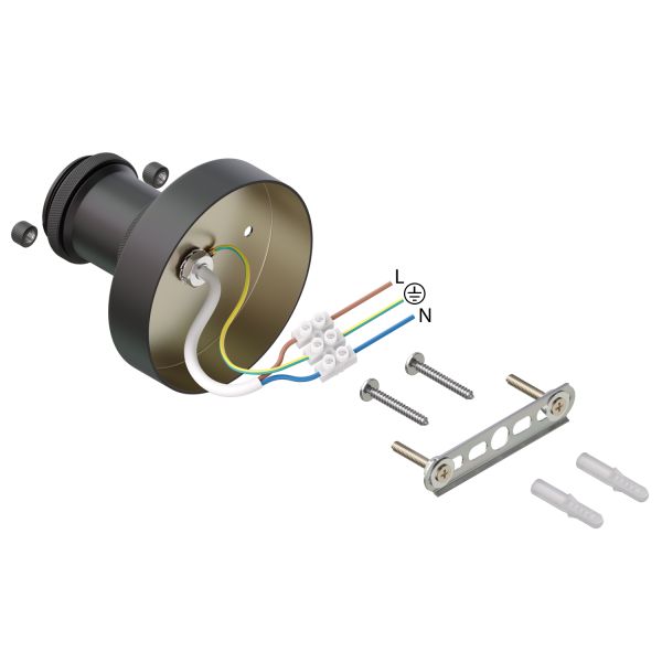 Vintage E27 Deckenleuchte RETRA, schwarz, Käfig-Schirm, schwarz mit Hanf, 155mm Ø Neueste Stile