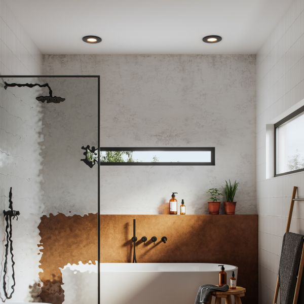 Bad-Deckeneinbaurahmen ERID, Feuchtraum, IP44, rund, schwenkbar, inkl. GU5.3 Fassung (Farbe wählbar) Letzte 2 Tage