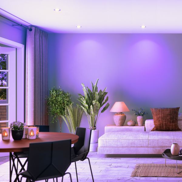 Deckeneinbaurahmen Circ, rund, schwenkbar, inkl. Smart Home RGBW (Farbe wählbar) Nur noch ein Tag übrig