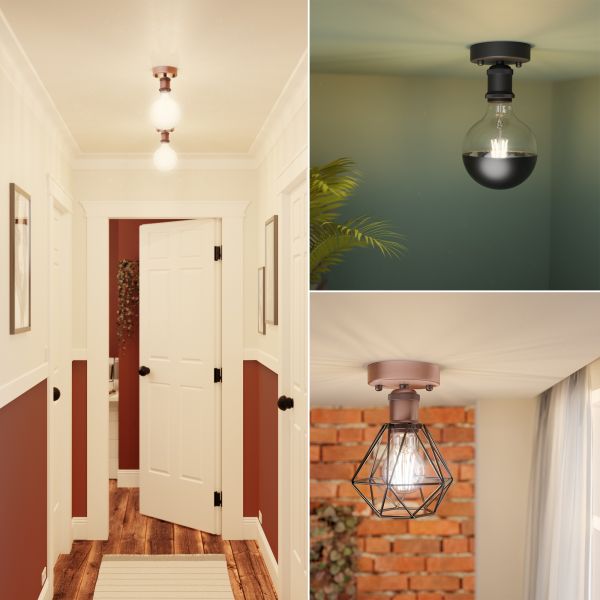 Vintage E27 Deckenleuchte RETRA, Käfig-Schirm (Farbe, Leuchtmittel wählbar) Riesige Rabatte