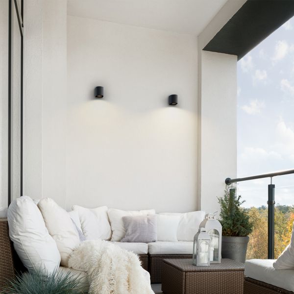 Wandleuchte ALSE Downlight für außen, Aluminium, rund, inkl. Smart Home RGBW GU10 LED Lampe, 5,41W, 473lm (Farbe wählbar) Clearance-Verkauf