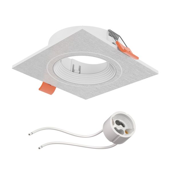 Decken-Einbaurahmen KUN, eckig, schwenkbar (Leuchtmittel wählbar) Decken-Einbaurahmen KUN, eckig, schwenkbar (Leuchtmittel wählbar)