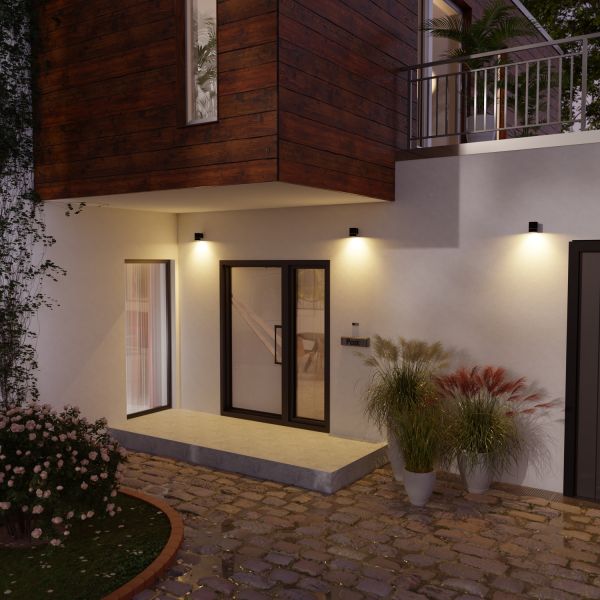 Wandleuchte BIDO für außen, Aluminium, IP44, GX53 Downlight (Leuchtmittel, Farbe wählbar) Begrenzt auf 3 Tage