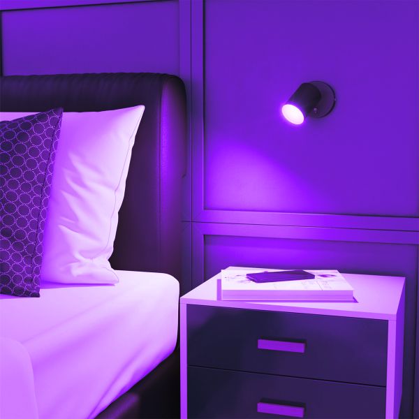 Wandspot WAIKA, einflammig, mit Schalter, GU10, inkl. Smart Home RGBW GU10 LED Lampe, 5,41W, 473lm (Farbe wählbar) Black Friday Preise