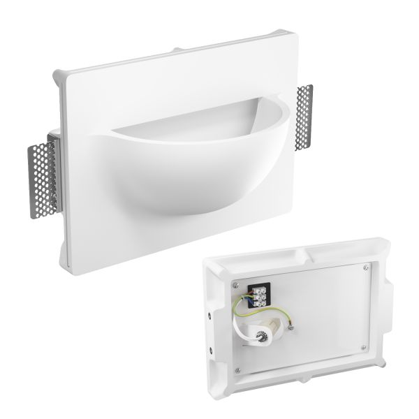 Gips Wandleuchte GIEDI DIY, Einbau, inkl. Smart Home RGBW E14 LED Lampe, 4,925W, 572lm zollfrei