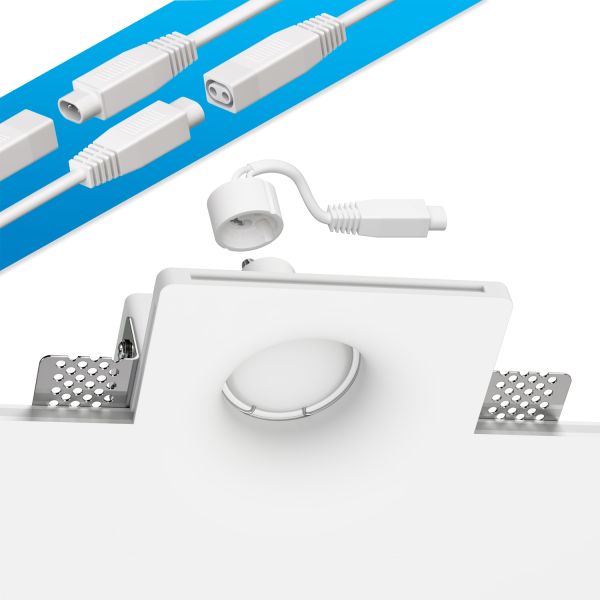 Gips Einbaustrahler GIDS DIY inkl. GU10 Lampe (Set, Leuchtmittel wählbar)