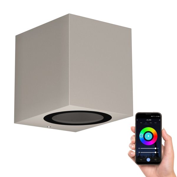 Wandleuchte ALSE Downlight für außen, Aluminium, eckig, inkl. Smart Home RGBW GU10 LED Lampe, 5,41W, 473lm (Farbe wählbar) Wandleuchte ALSE Downlight für außen, Aluminium, eckig, inkl. Smart Home RGBW GU10 LED Lampe, 5,41W, 473lm (Farbe wählbar)
