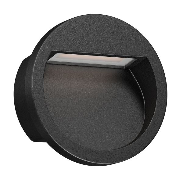 LED Wandeinbauleuchte NOLA, Downlight für außen, IP54, ´105mm Ø (Farbe, Lichtfarbe wählbar)