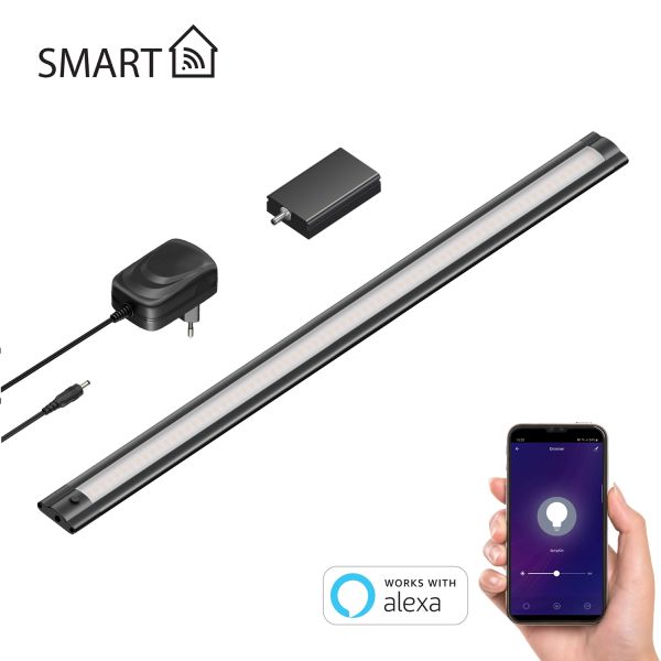 LED Unterbauleuchte SIRIS, 50cm, Wifi Dimmer (Farbe, Lichtfarbe, Set Vorschaltgerät wählbar)