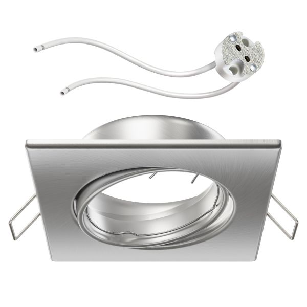 Deckeneinbaurahmen RIR Einbaurahmen eckig schwenkbar inkl. GU5.3 Fassung (Farbe wählbar)