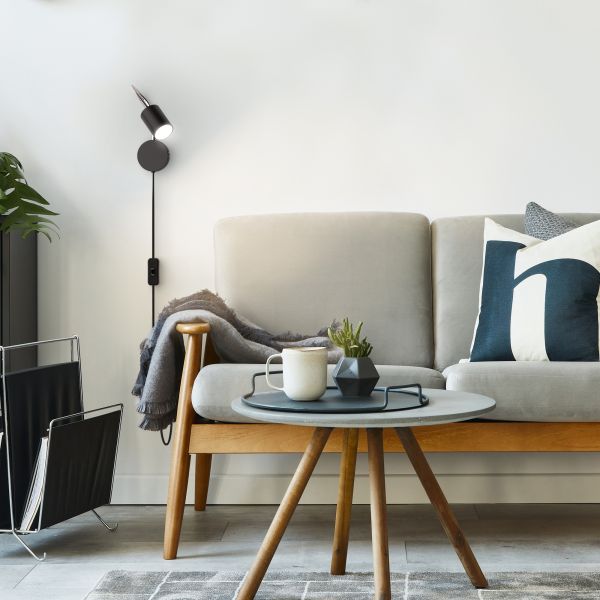 Leselampe / Wandleuchte WAIKA, Schwanenhals, Schalter, Stecker (Farbe, Leuchtmittel wählbar) Heißer Verkauf