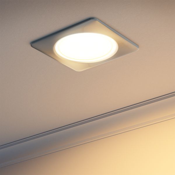 Deckeneinbauleuchte ZOBE II, eckig, 11 x 11cm (Leuchtmittel, Farbe wählbar) Tägliche Deals