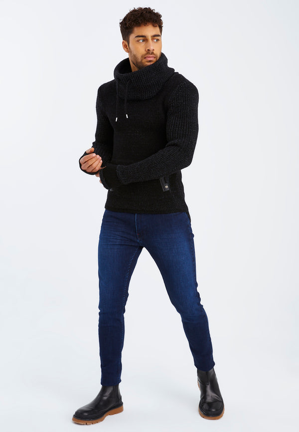 Leif Nelson Strickpullover Grobstrick mit Schalkragen Valentinstagsangebot