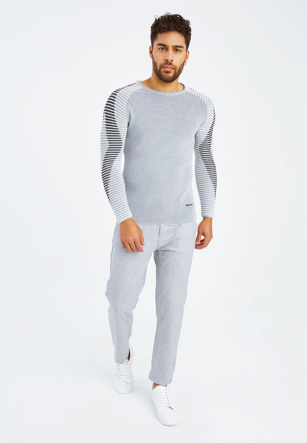 Leif Nelson Strickpullover Feinstrick Rundhals Jubiläumsangebot