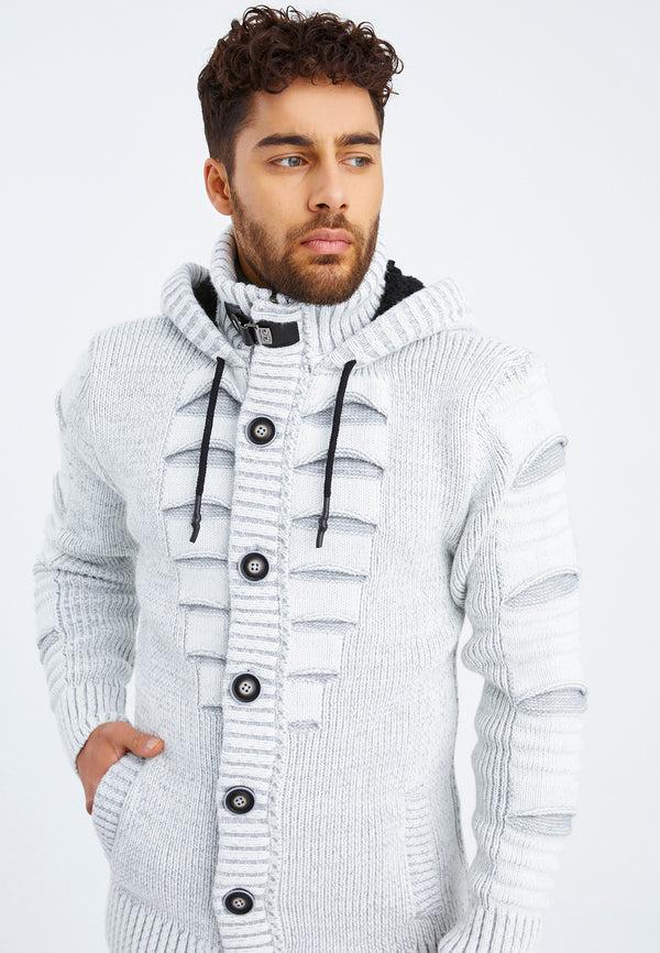 Leif Nelson Strickjacke mit Kapuze Heißer Verkauf