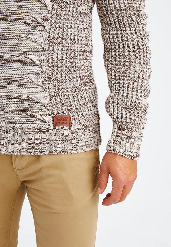 Leif Nelson Strickpullover Grobstrick mit Schalkragen Neueste Mode