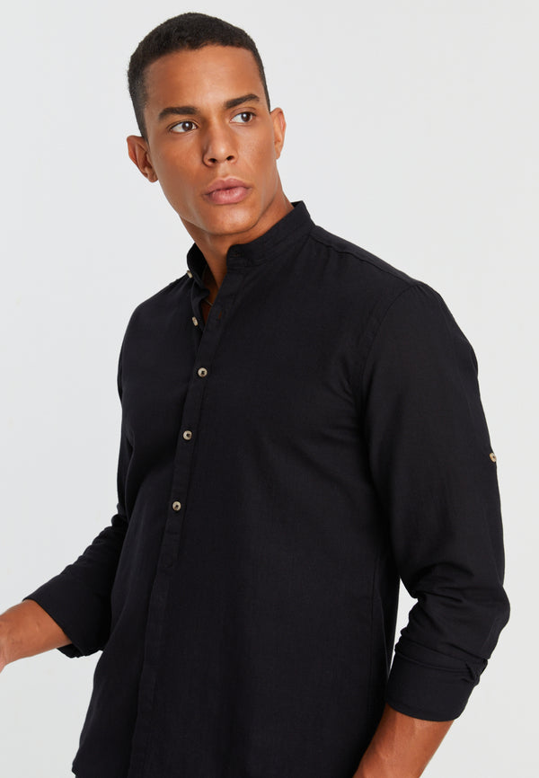Leif Nelson Leinenhemd Langarm Online Outlet
