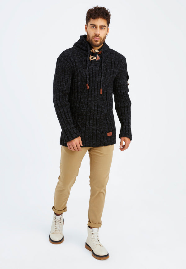 Leif Nelson Strickpullover Grobstrick mit Kapuze Zeitlich begrenztes Angebot