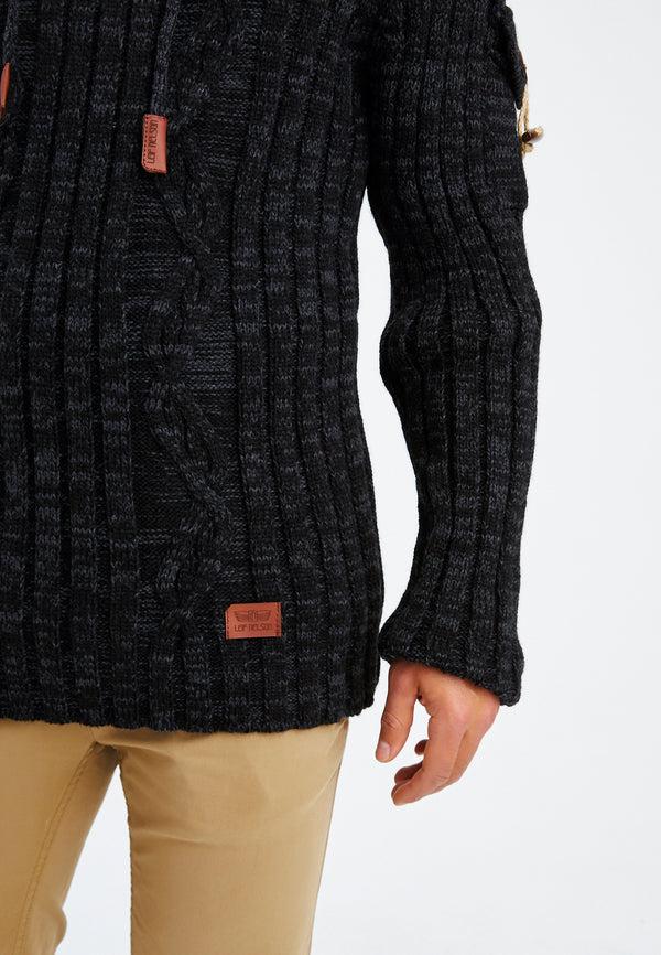 Leif Nelson Strickpullover Grobstrick mit Kapuze Zeitlich begrenztes Angebot