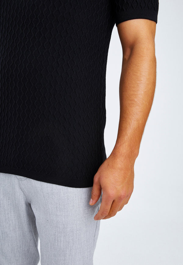 Leif Nelson Polo-Shirt Feinstrick mit Reißverschluss Saisonale Angebote