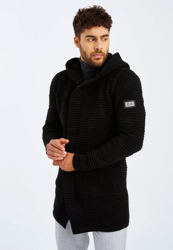 Leif Nelson Strickjacke mit Kapuze VIP-Rabatte