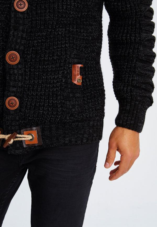 Leif Nelson Strickpullover Grobstrick mit Schalkragen Neueste Stile