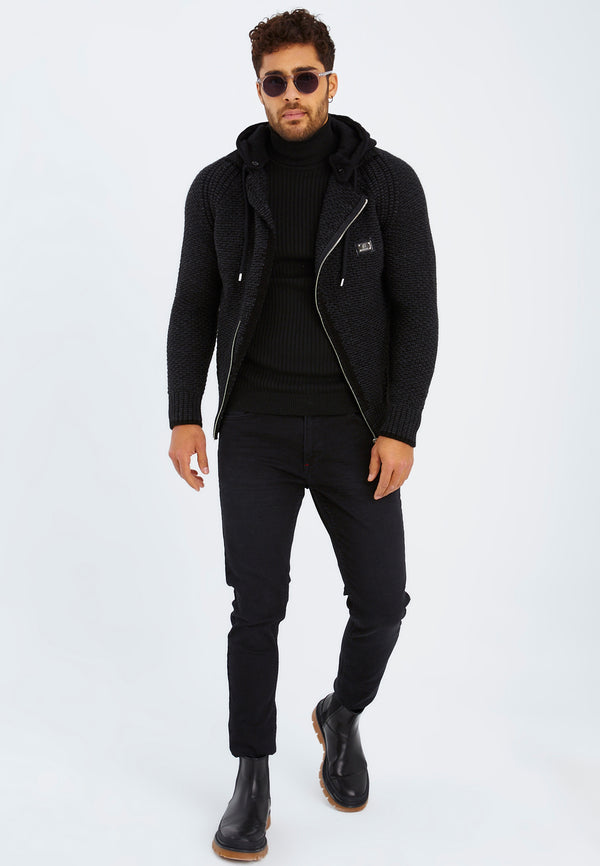 Leif Nelson Strickjacke mit Kapuze Letzte 2 Tage