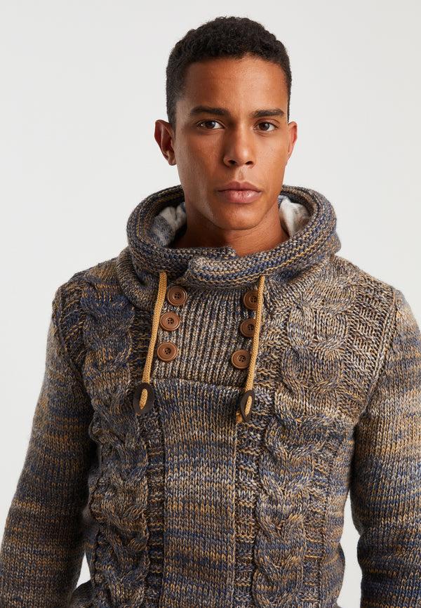 Leif Nelson Strickpullover Grobstrick mit Kapuze Zeitbegrenzte Promotion