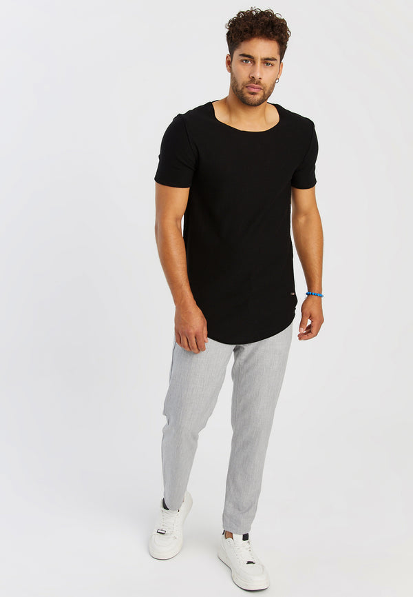Leif Nelson Rundhals-Shirt Feinstrick Bis zu 50% Rabatt