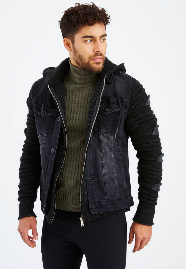 Leif Nelson Strickpullover Grobstrick mit Stehkragen Begrenzt auf 3 Tage