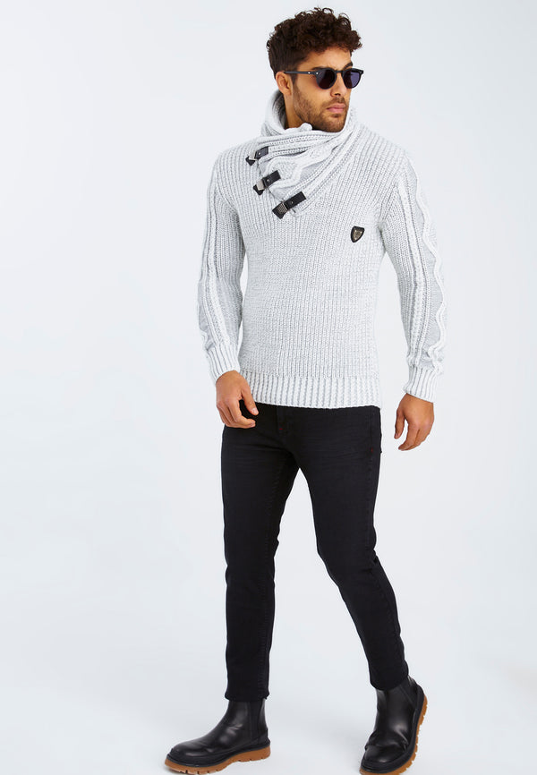 Leif Nelson Strickpullover Grobstrick mit Schalkragen Outlet
