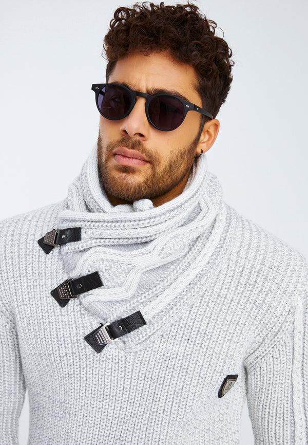 Leif Nelson Strickpullover Grobstrick mit Schalkragen Outlet