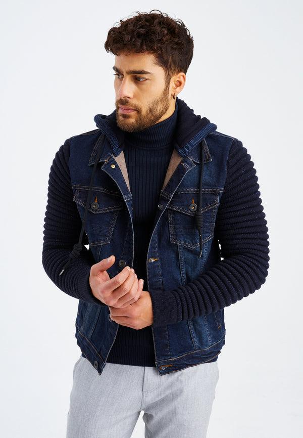 Leif Nelson Jeans-Jacke Kapuze Auslauf