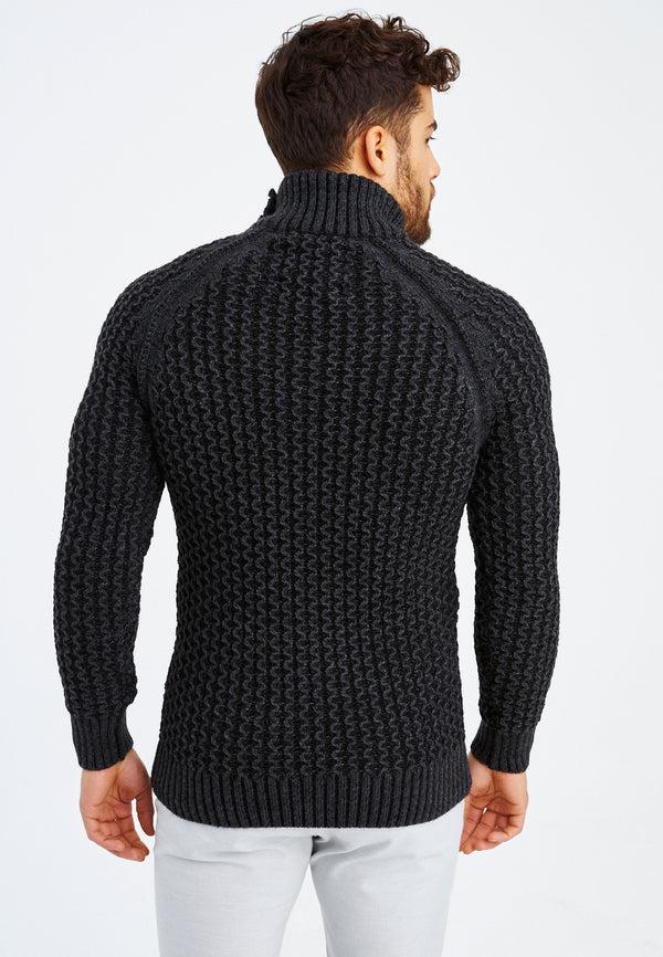 Leif Nelson Grobstrick Rollkragenpullover Saisonschlussverkauf