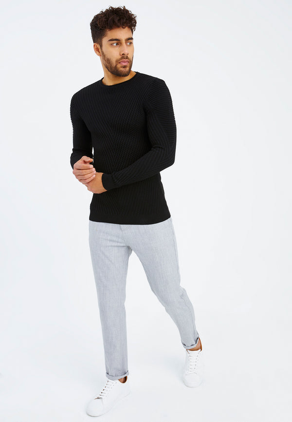Leif Nelson Strickpullover Feinstrick Rundhals Lagerräumung