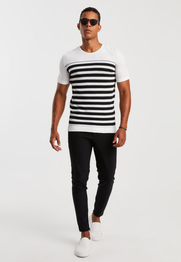 Leif Nelson Rundhals-Shirt Feinstrick Große Rabatte