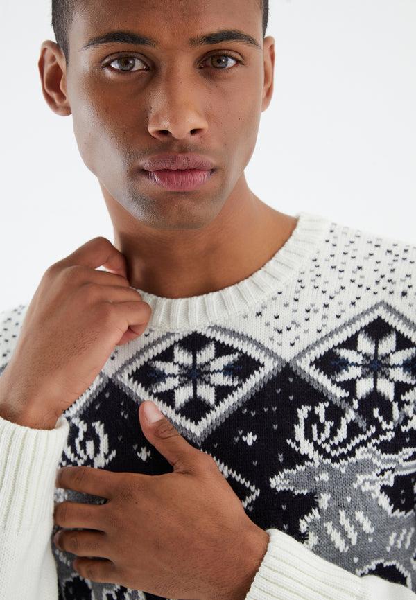 Leif Nelson Strickpullover Grobstrick Rundhals Tiefpreis