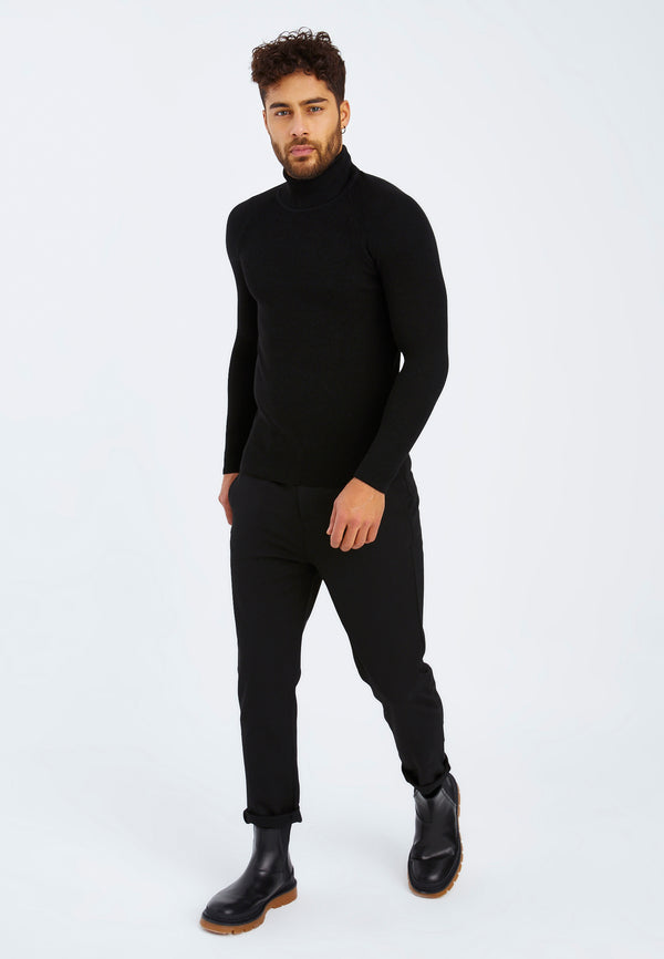Leif Nelson Feinstrick Rollkragenpullover Begrenzte Freigabe
