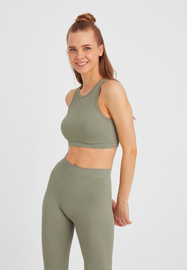 Leif Nelson Seamless Crop Top kurzarm 50% Rabatt mit kostenlosem Versand