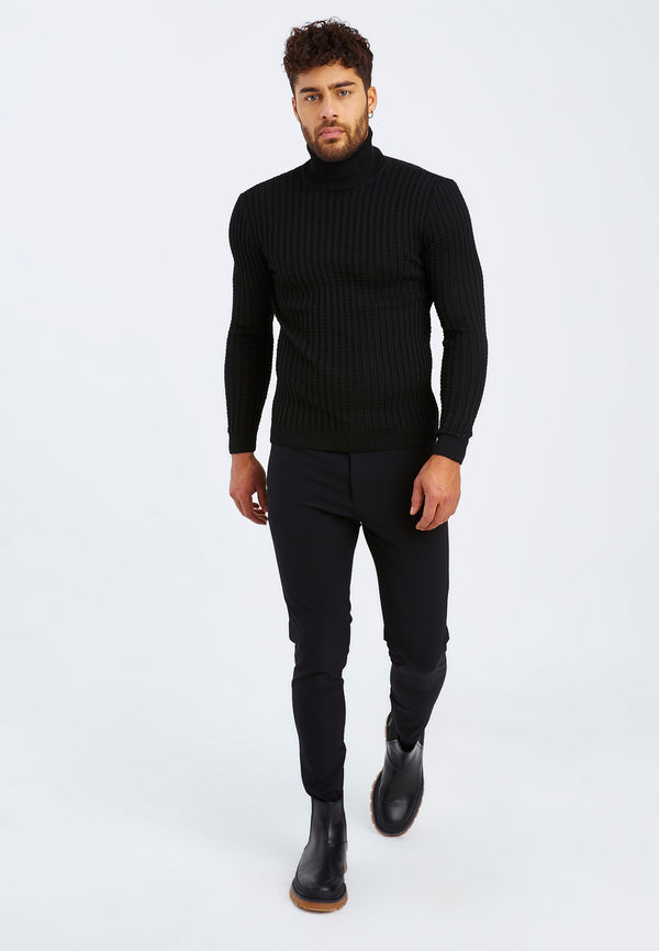 Leif Nelson Feinstrick Rollkragenpullover Auslauf