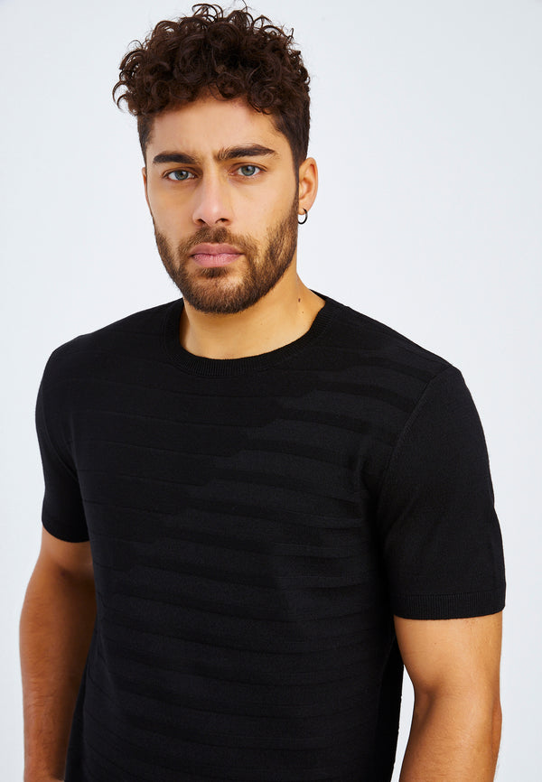 Leif Nelson Rundhals-Shirt Feinstrick Angebote