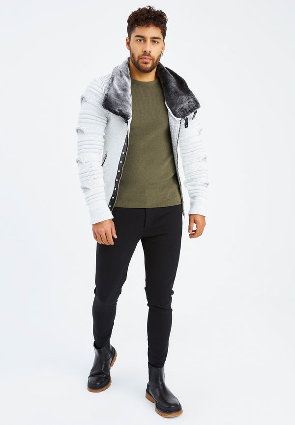 Leif Nelson Strickjacke mit Schalkragen Rabatt