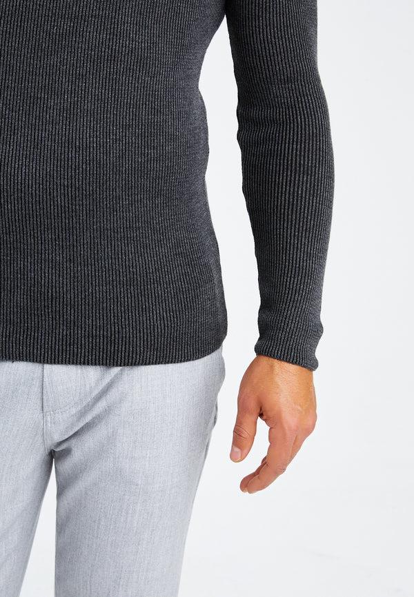 Leif Nelson Strickpullover Feinstrick mit Schalkragen Versandkostenfrei