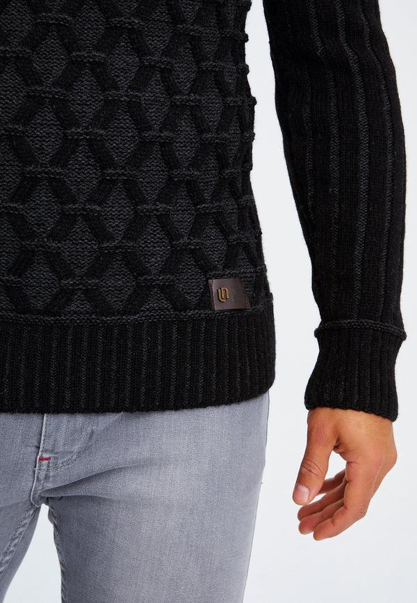 Leif Nelson Strickpullover Grobstrick mit Schalkragen Neueste Mode