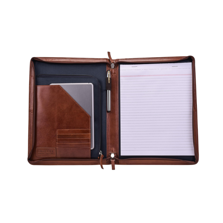 Leonhard Heyden Cambridge Schreibmappe Cognac Tägliche Deals